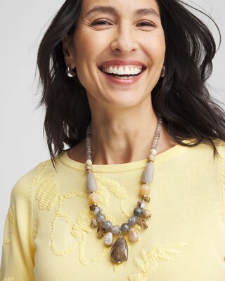 Chunky Quartz Stone Necklace