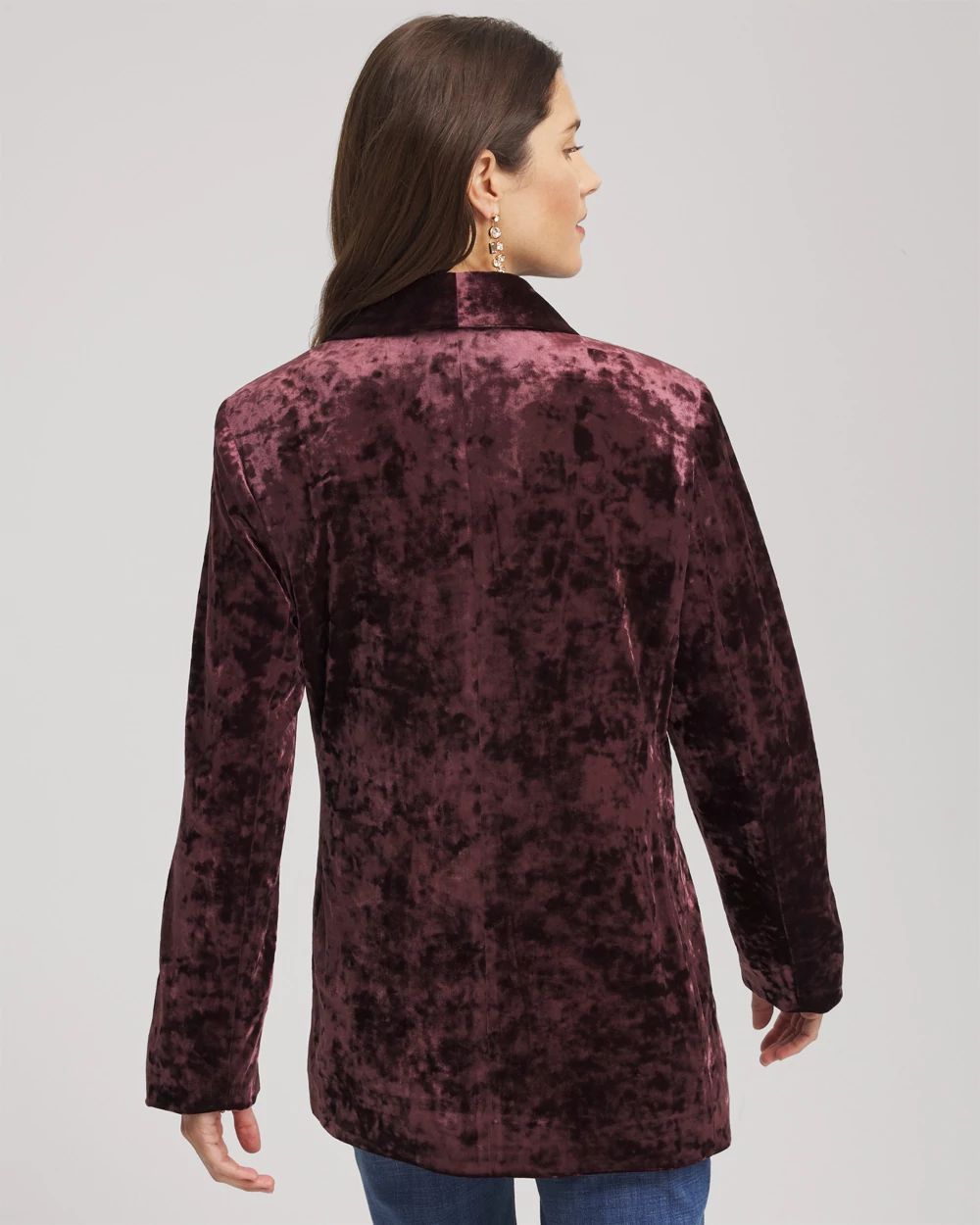 Crushed Velvet Blazer