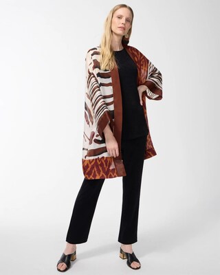 Travelers Collection Ikat Burnout Kimono