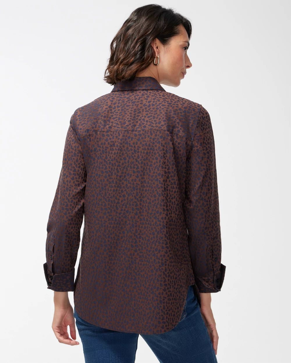 No Iron Stretch Animal Print Shirt