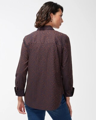 No Iron Stretch Animal Print Shirt