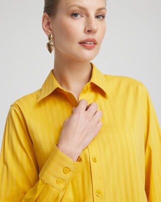 No Iron™ Warm Stripe Jacquard Shirt click to view larger image.