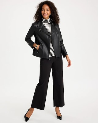 Faux Leather Moto Jacket click to view larger image.