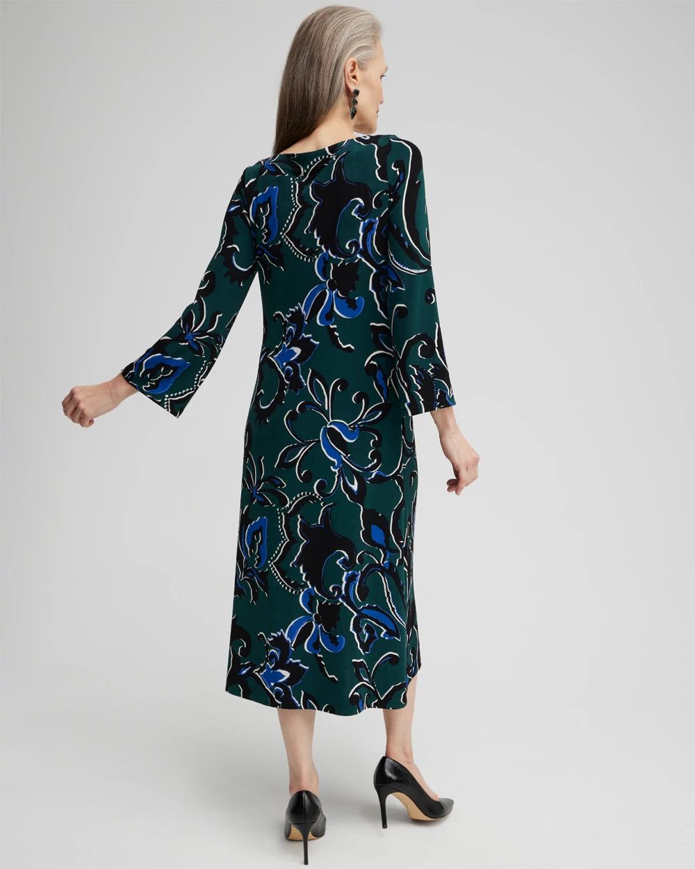 Travelers Floral Bell Sleeve Dress