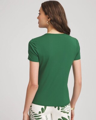 Jersey Knit Ruched Front Tee click to view larger image.