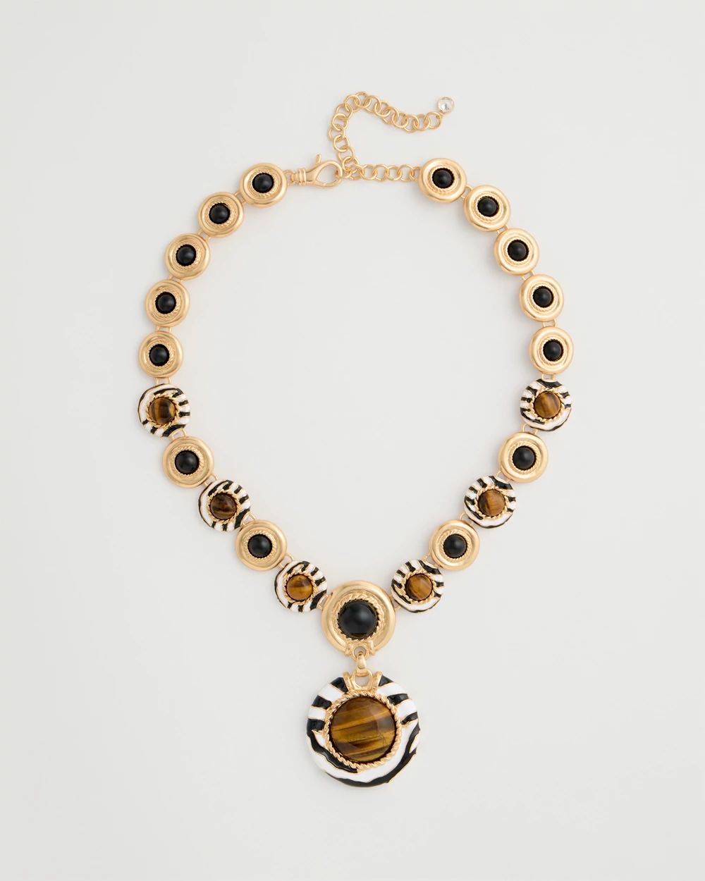 Zebra Cab Animal Pendant Necklace