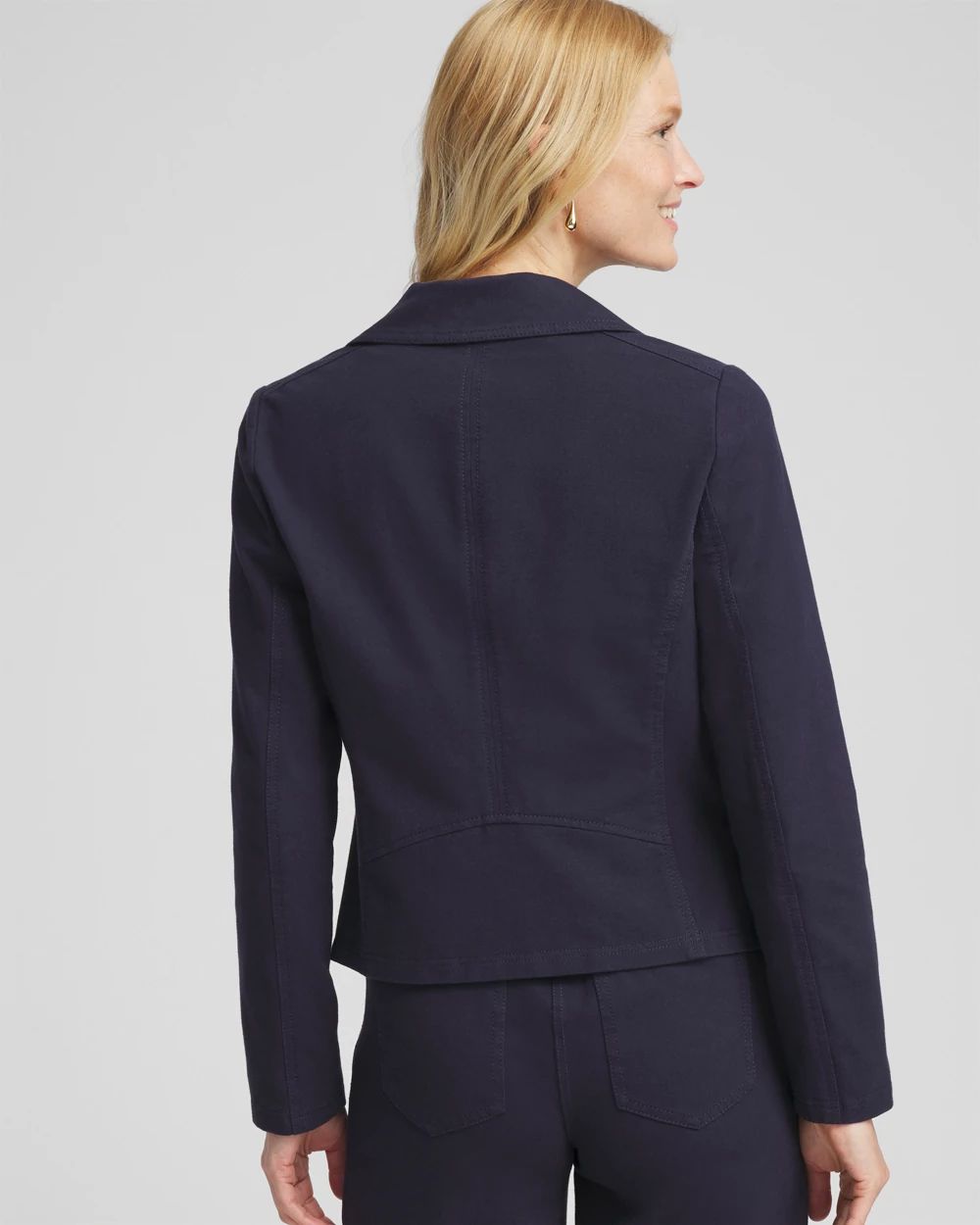 Stretch Knit Moto Jacket click to view larger image.