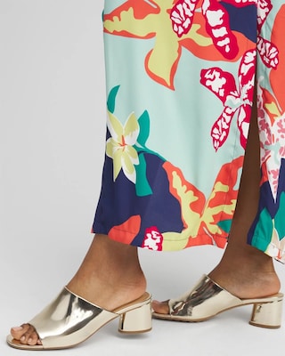 Metallic Faux Leather Mules