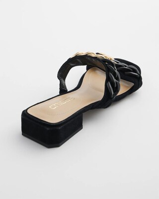 Black Chain Link Sandals
