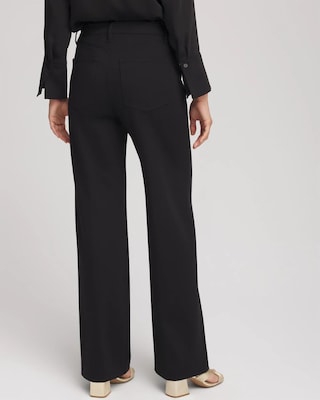 Five-Pocket Wide-Leg Ponte Pants click to view larger image.
