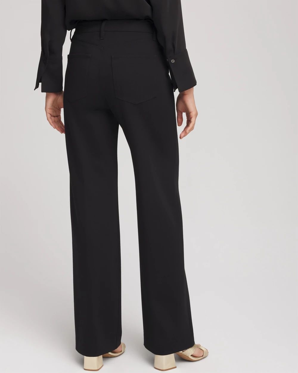 Five-Pocket Wide-Leg Ponte Pants click to view larger image.
