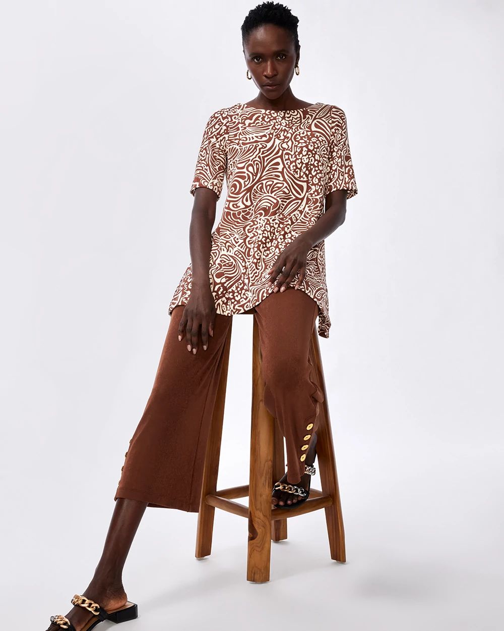 Travelers Animal Print Tunic