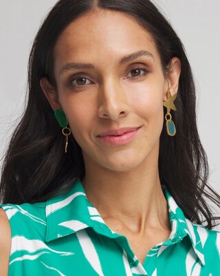 No Droop® Gold Tone Mismatched Earrings click to view larger image.