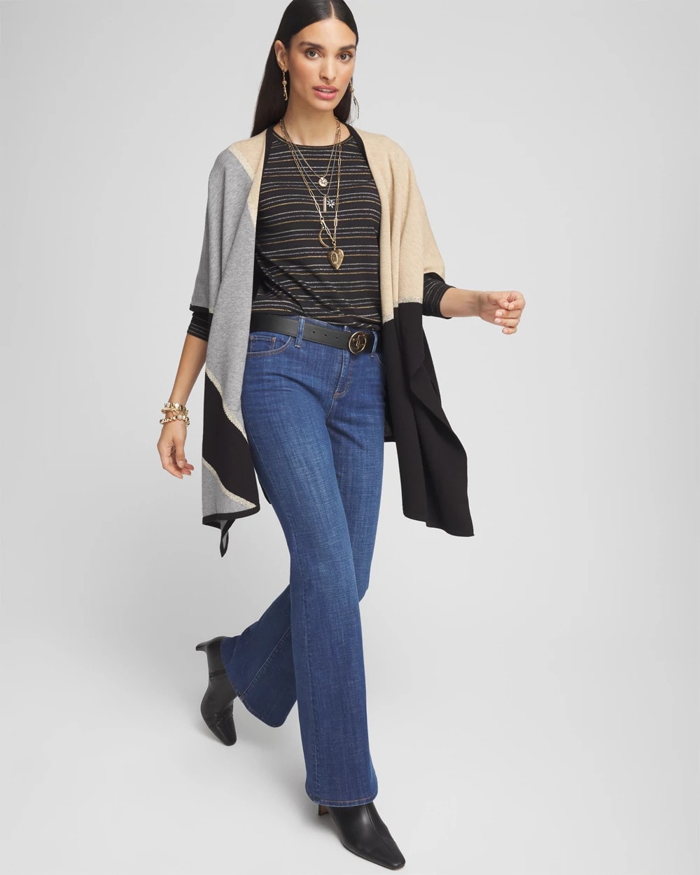 Touch of Cool™ Shine Stripes Layering Tee