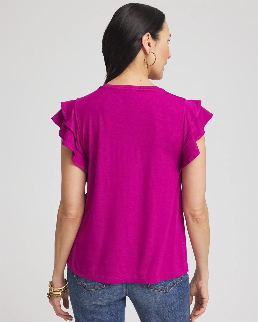 Touch of Cool™ Flutter Sleeve Tee