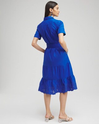 Poplin Cutout Shirt Dress click to view larger image.