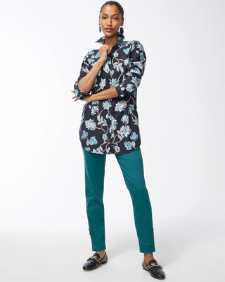 No Iron Stretch Floral Tunic