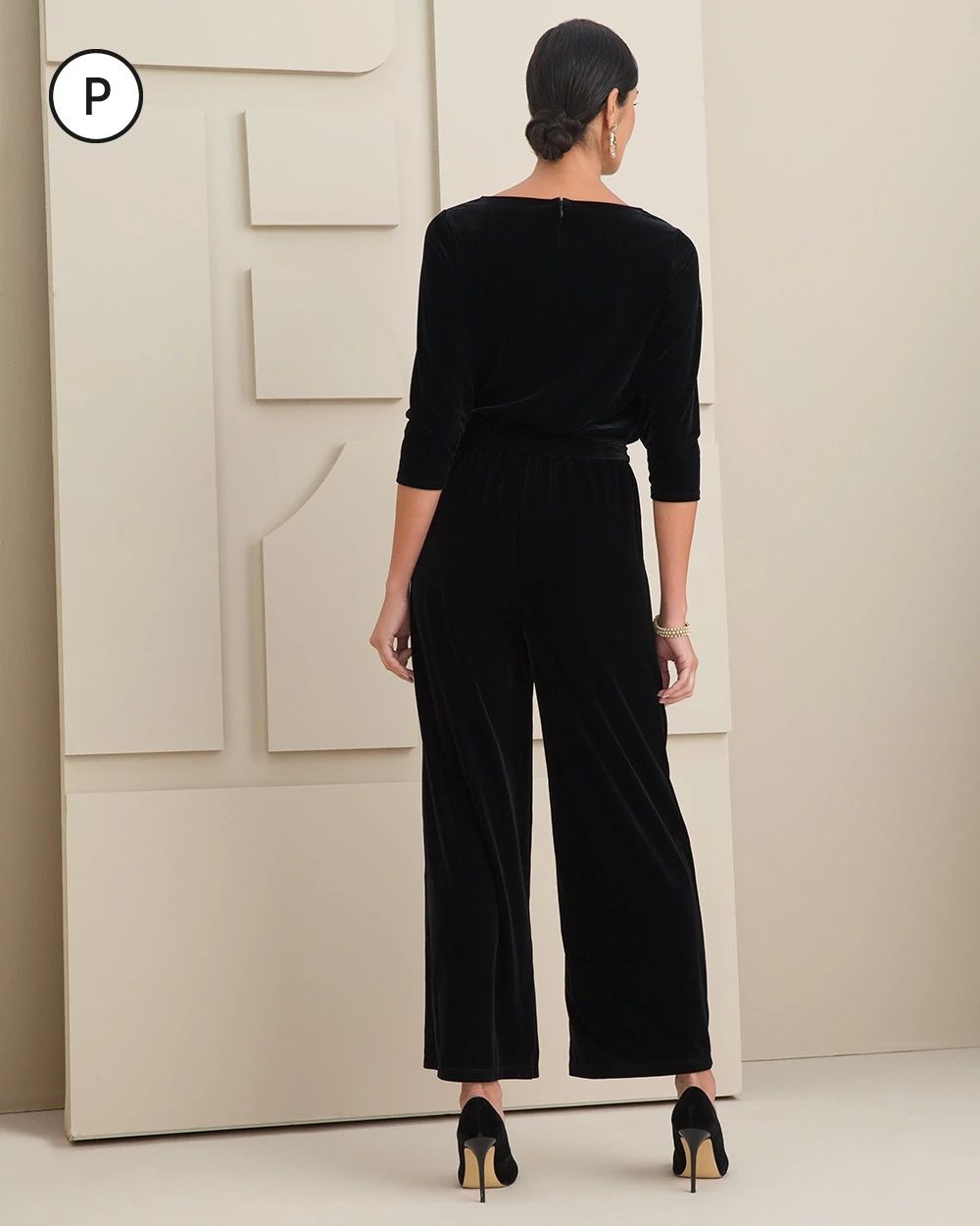Travelers Petite Velvet Jumpsuit