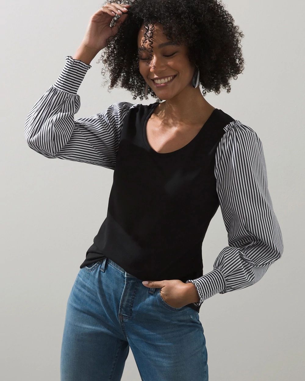 Stripe Sleeve Tee