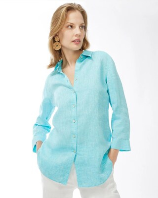 No-Iron Linen 3/4 Sleeve Shirt