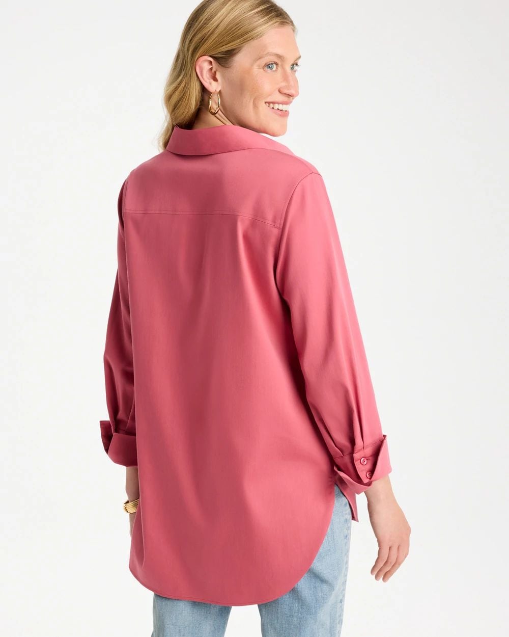 No Iron™ Stretch Long-Sleeve Tunic click to view larger image.