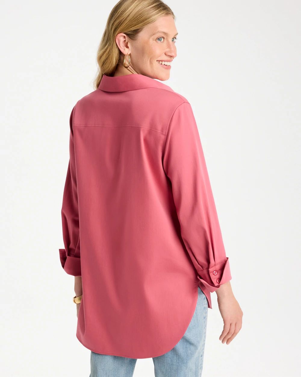 No Iron™ Stretch Long-Sleeve Tunic click to view larger image.
