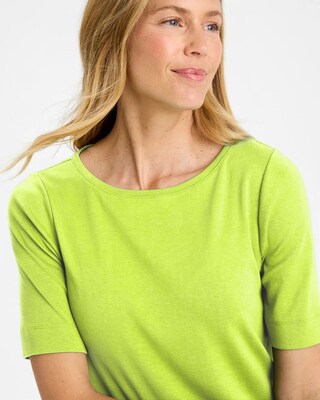 Pima Elbow Sleeve Tee click to view larger image.