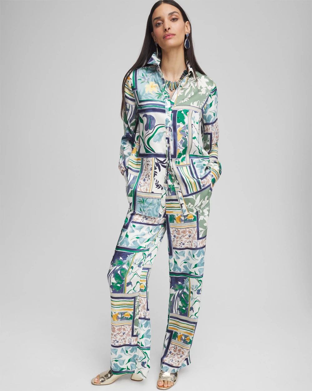 Sanibel Island Print Paperbag Pants