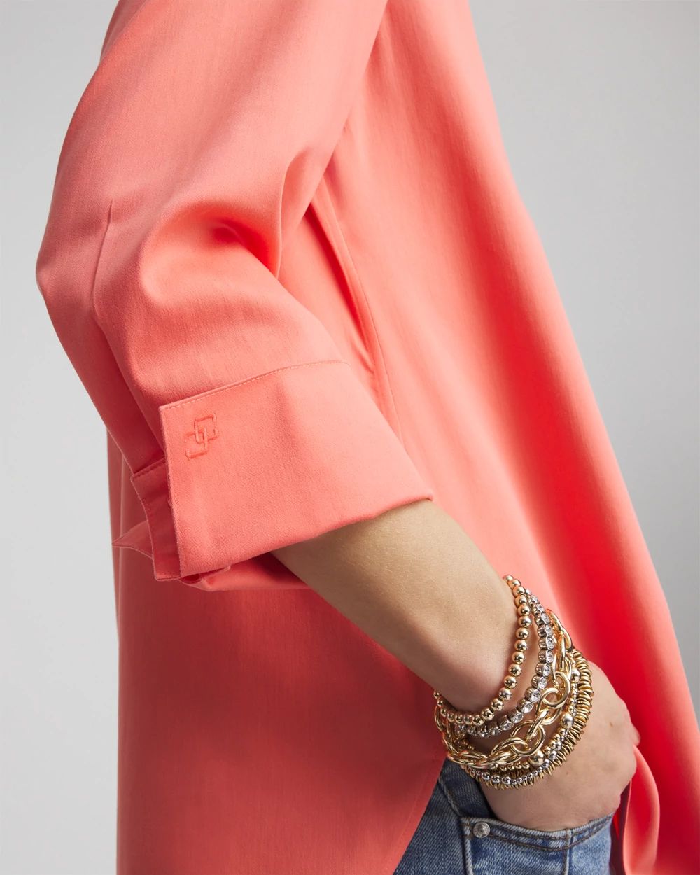 No Iron™ 3/4 Sleeve Stretch Shirt