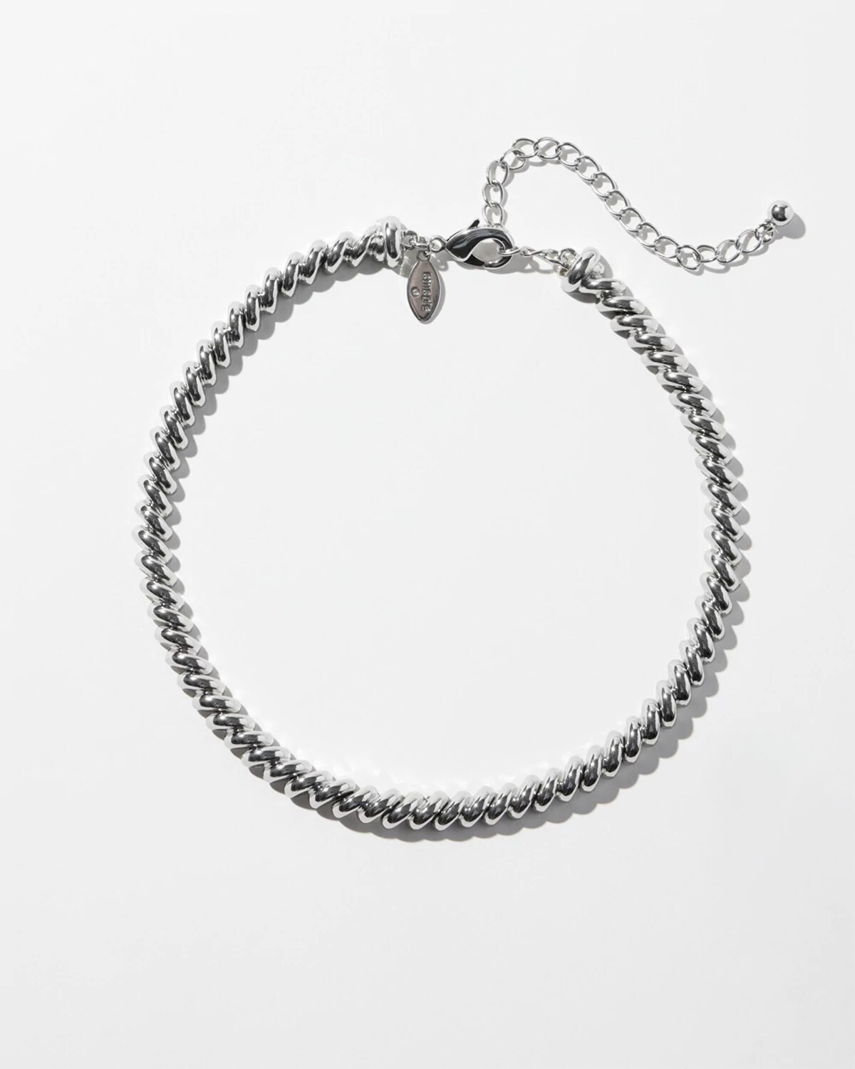 Chico's Silver Tone Twist Collar Necklace | In Silver