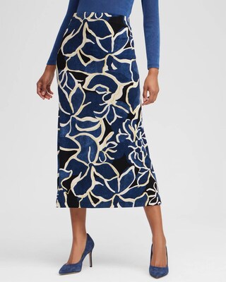 Travelers Floral Midi Skirt