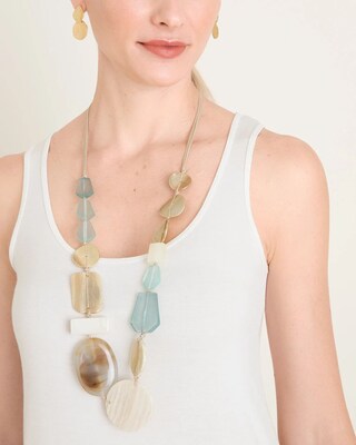 Aqua Single-Strand Necklace