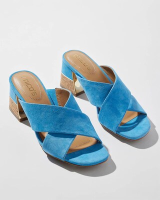 Crossover Heeled Mules
