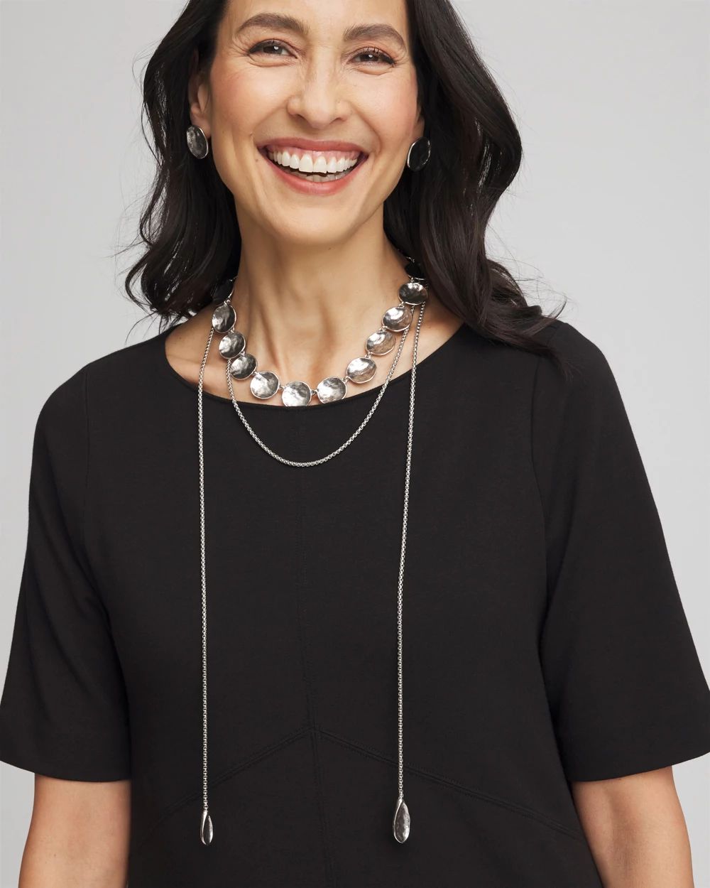 Silver Tone Circles Collar