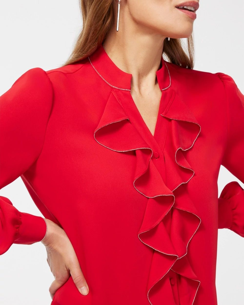 Ruffle Neck Shirt