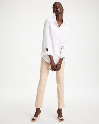No Iron™ Stretch Poplin Tie-Cuff Shirt click to view larger image.