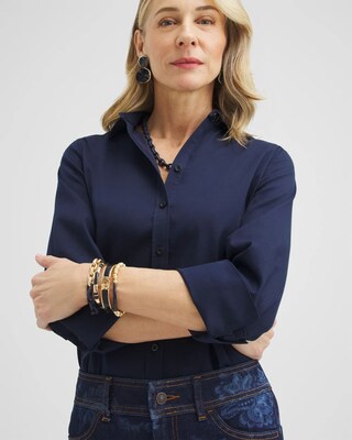 Navy Chico's Click Bangle