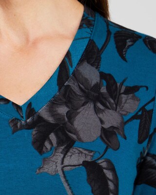 Floral 3/4 Sleeve Tee