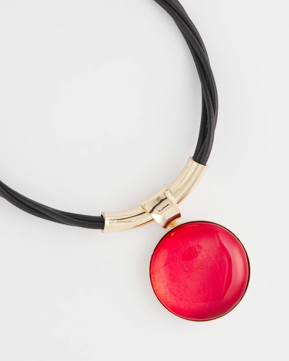Chico’s Originals Red Resin Pendant Necklace