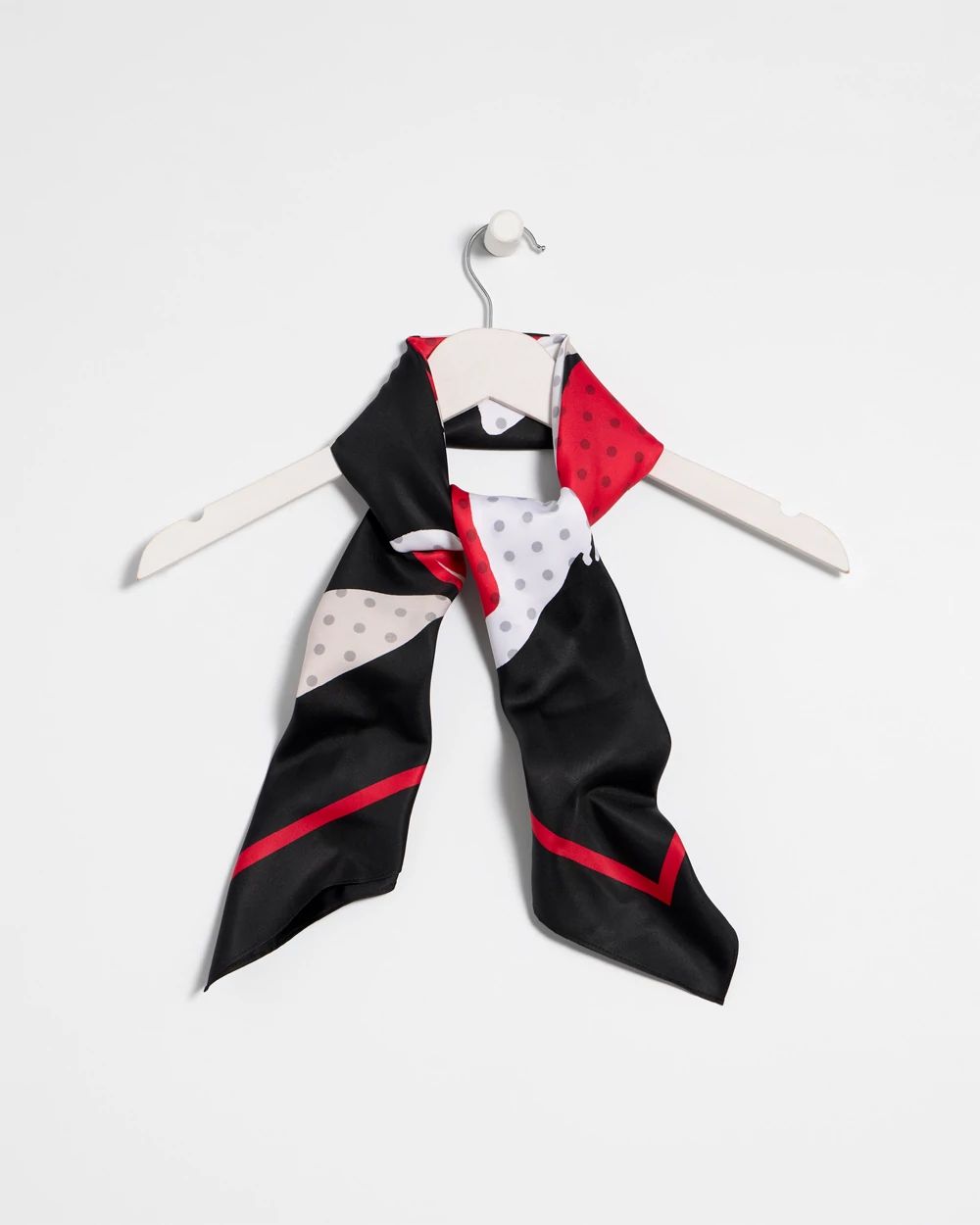 Polka Dot Floral Square Scarf