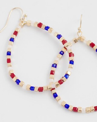 No Droop® Red White & Blue Earrings click to view larger image.