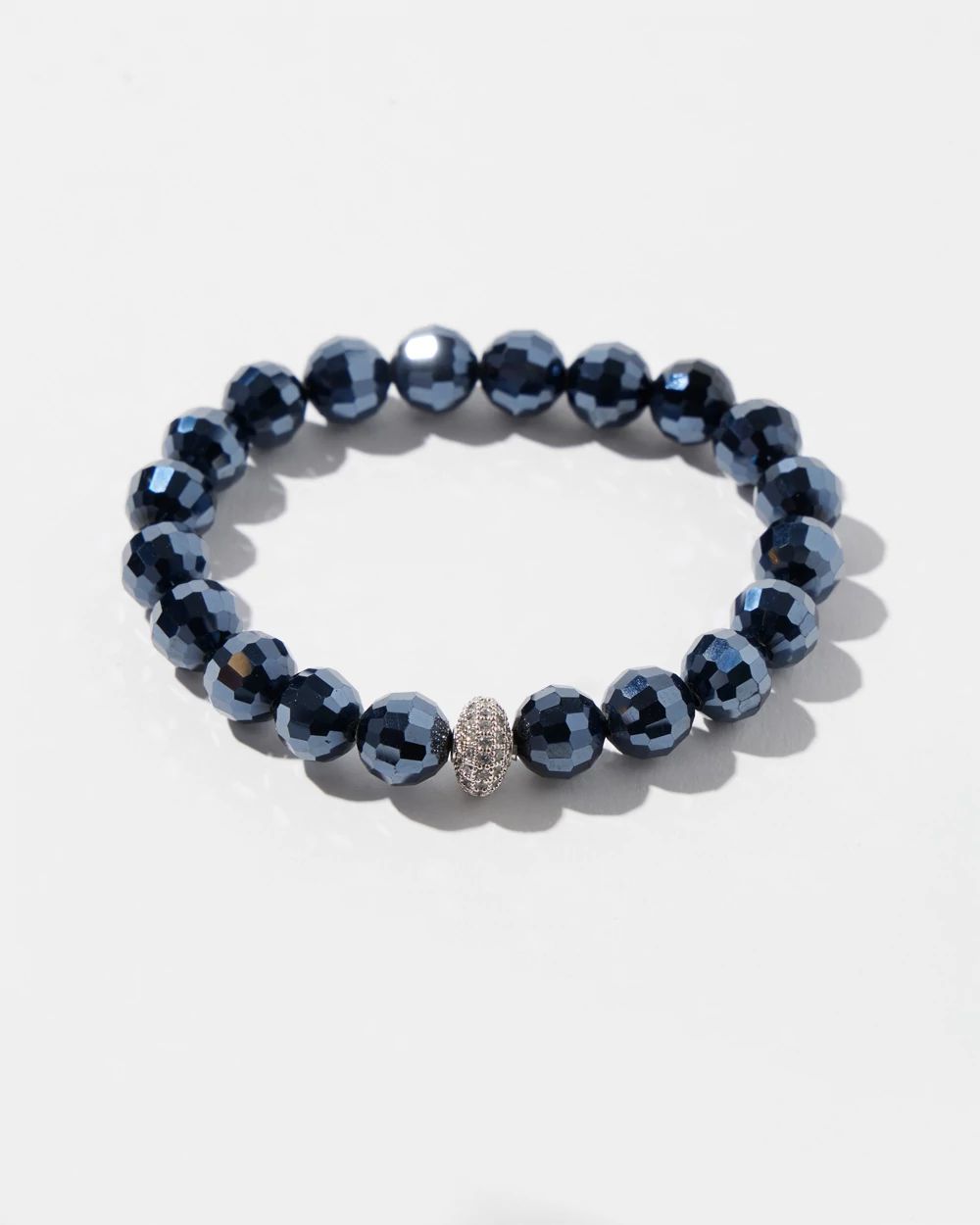 Blue Pavé Fireball Stretch Bracelet
