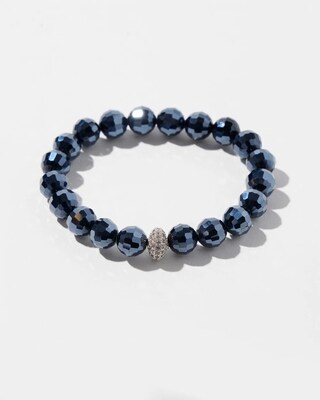 Blue Pavé Fireball Stretch Bracelet
