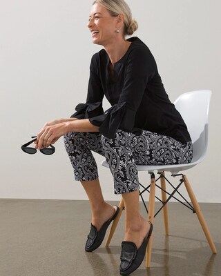 Brigitte Paisley Slim Crops