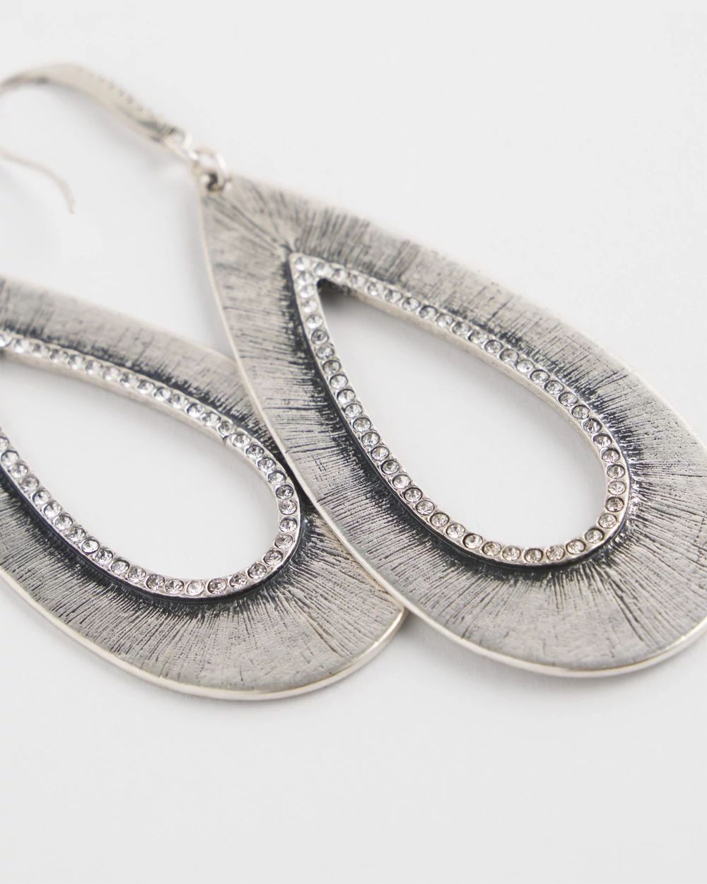 No Droop® Silver Tone Teardrop Earrings