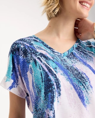 Zenergy® Sicily Splash Drop Shoulder Tee click to view larger image.