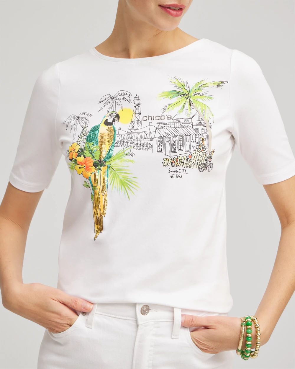 Sanibel Periwinkle Place Tee click to view larger image.