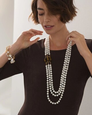 Long Three Strand Necklace