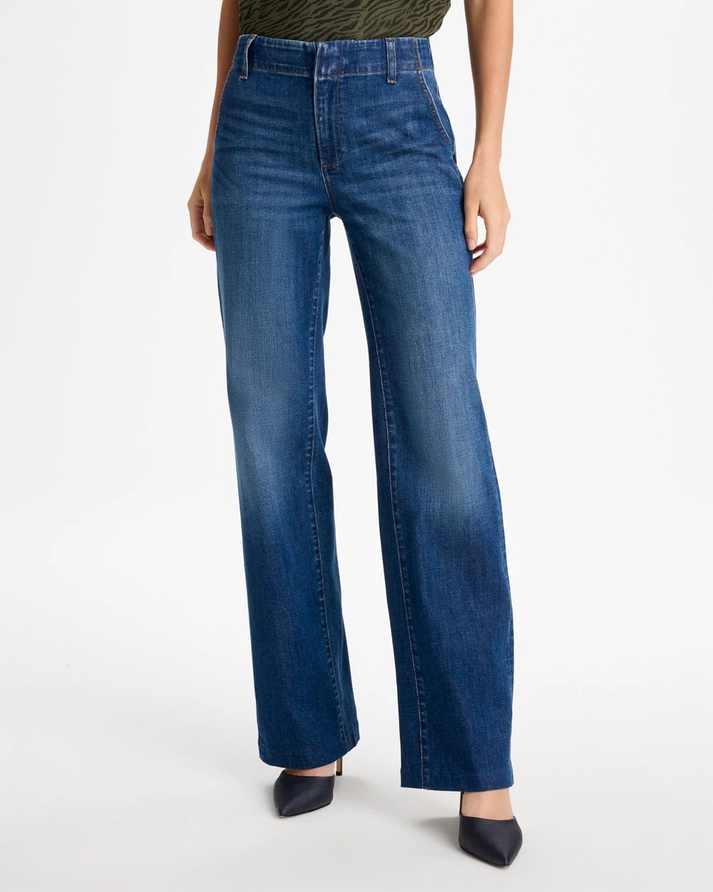 High-Rise Wide-Leg Trouser Jeans
