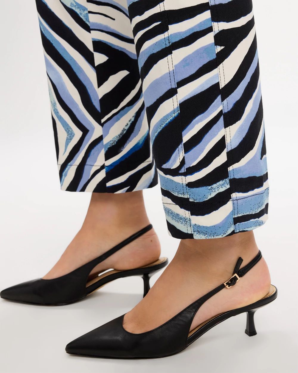 Emme Wide-Leg Abstract Animal Pants click to view larger image.